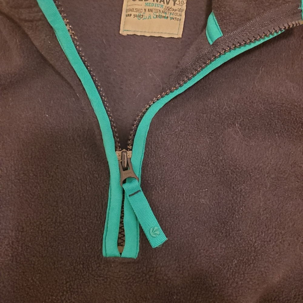 Old Navy fleece 1/4 zip lds pullover top sz M - Picture 5 of 8